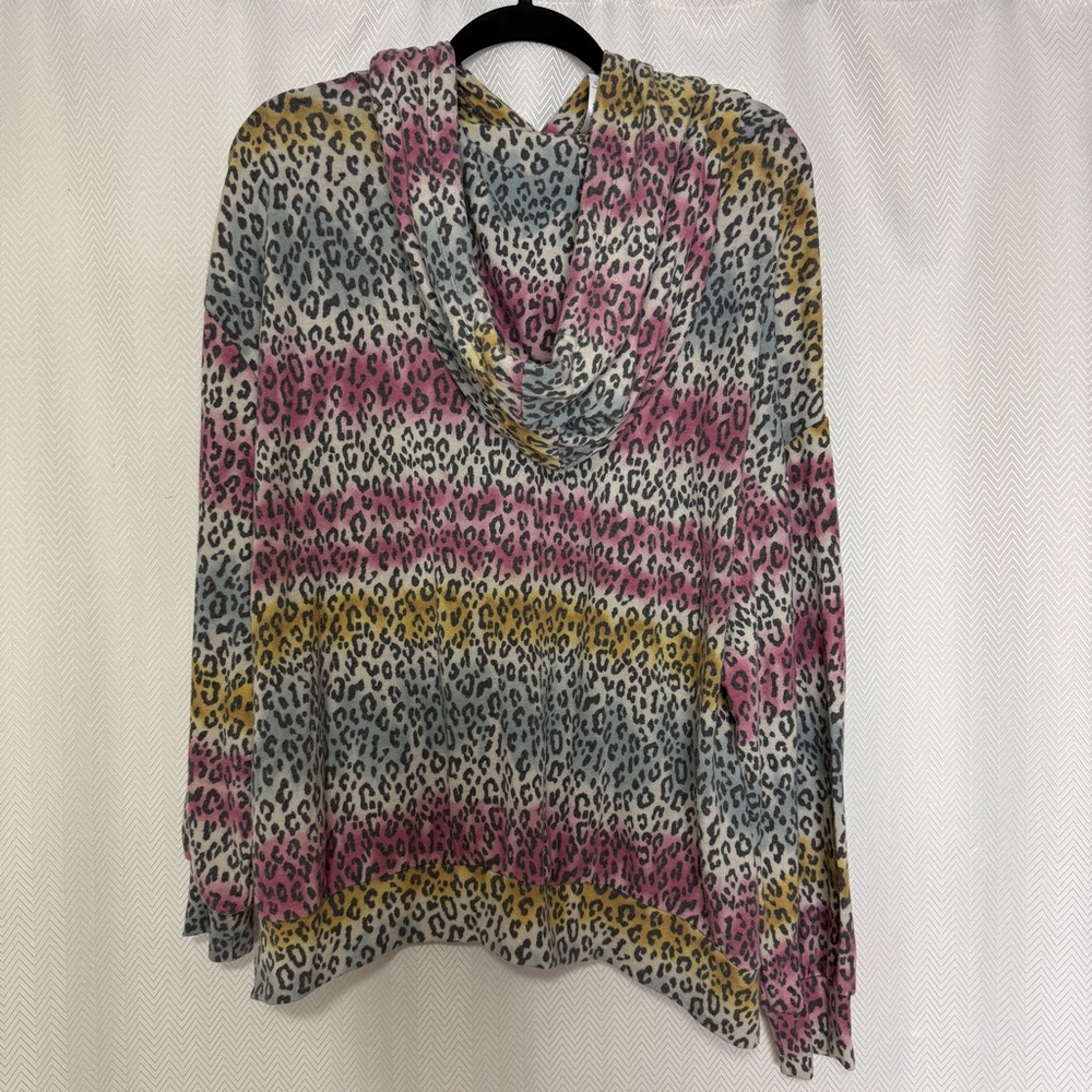 Dear Scarlett Multicolor Leopard Print Women's Hoodie Size XL - Picture 8 of 8